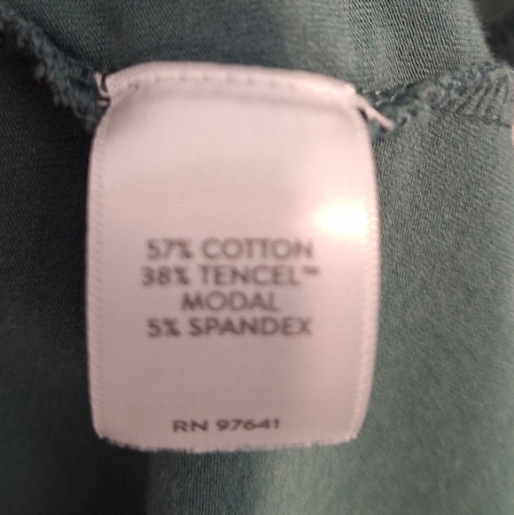 J. Jill Button Down Front Midi Dress Stretch 3/4 Sleeve Green Size Large - Picture 7 of 9